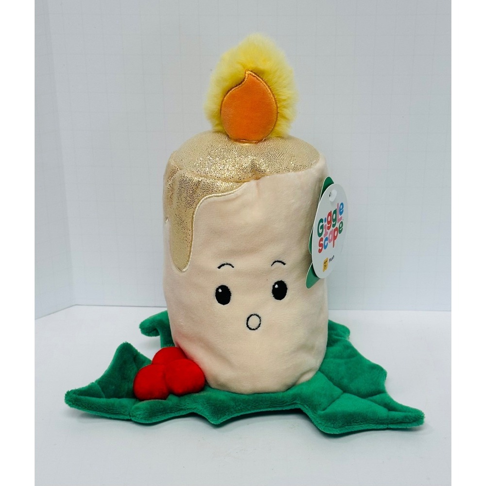 Target Giggle Scape Christmas Glowing Candle w Holly 9" Holiday Plush Toy 2025